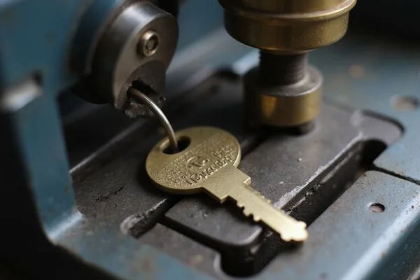 Professional key cutting machine with brass key blank