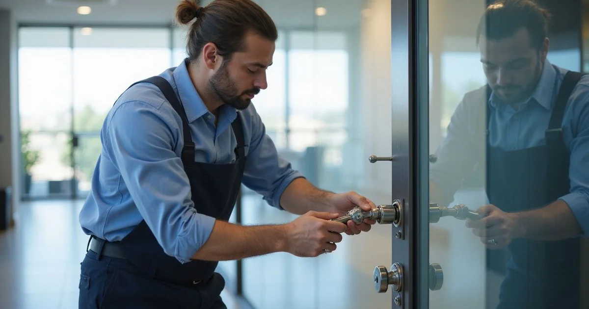 Commercial locksmith installing master key system in Umhlanga