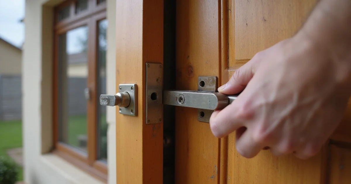 Locksmith installing anti-snap cylinder lock on residential door in Umhlanga